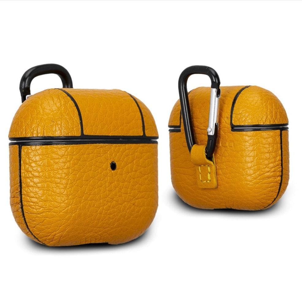 Juni Genuine Leather Cases for Apple AirPods 3rd Generation Mustard Bouletta LTD