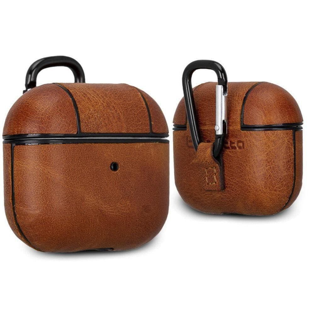Juni Genuine Leather Cases for Apple AirPods 3rd Generation Vegetal Tan Bouletta LTD