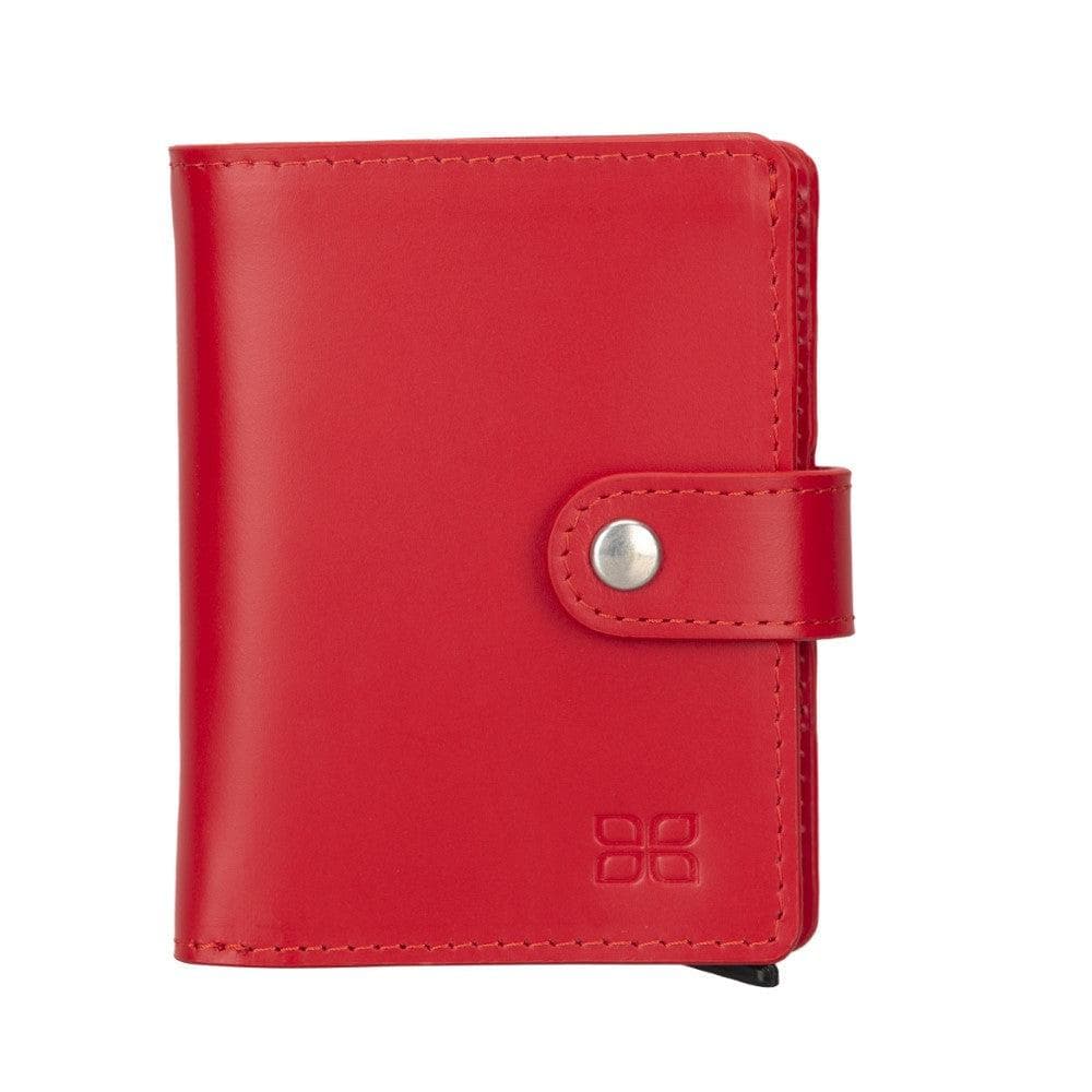 Palermo Zip Mechanical Leather Card Holder Red / Leather Bouletta LTD
