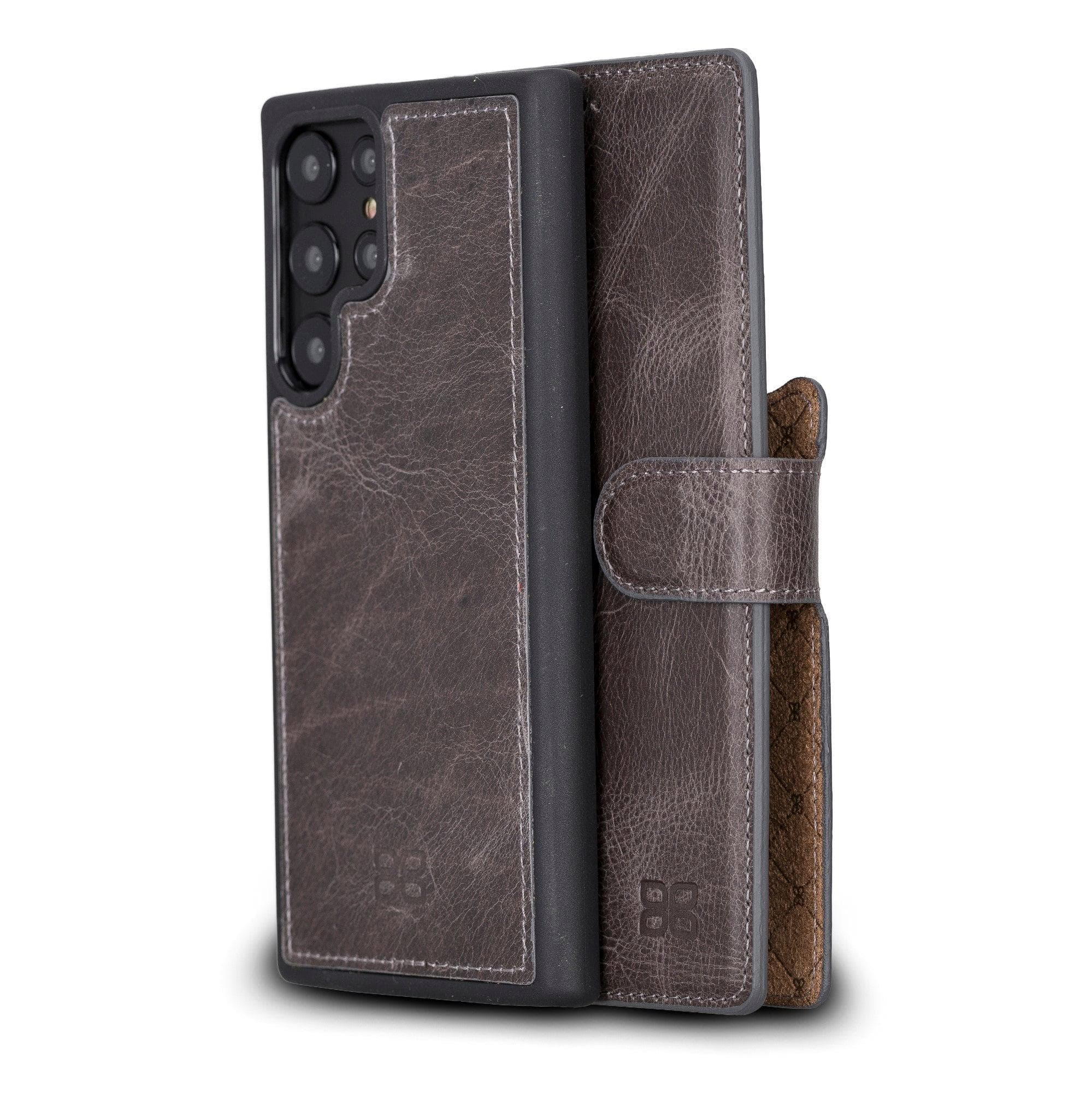 Samsung Galaxy S22 Series Leather Detachable Wallet Case S22 Ultra / Gray Bouletta LTD