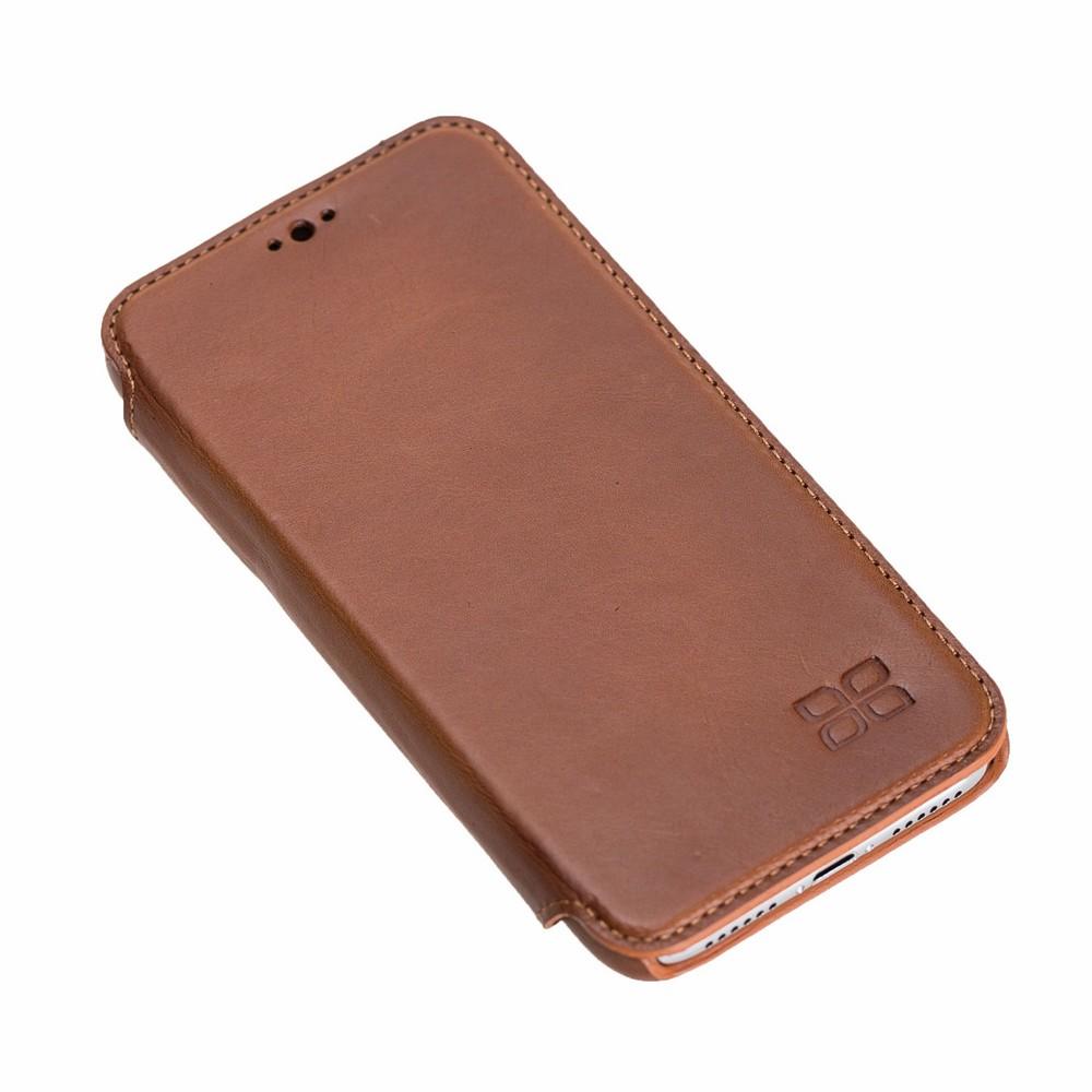 Ultimate Book Leather Phone Cases for Apple iPhone XS Max - Rustic Tan with Effect Bouletta Shop