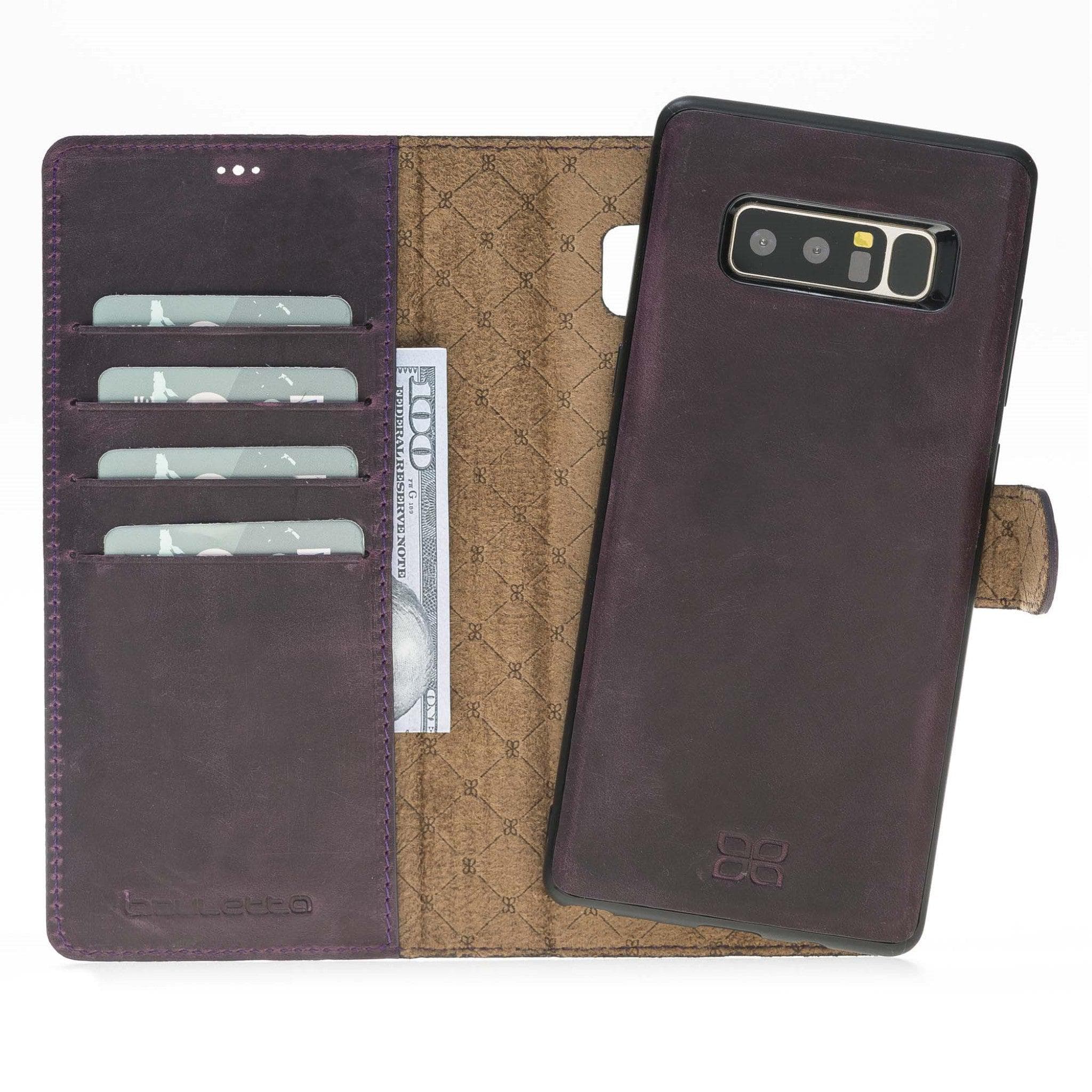 Samsung Galaxy Note 8 Leather Wallet Case Samsung Note 8 / Antic Purple Bouletta LTD