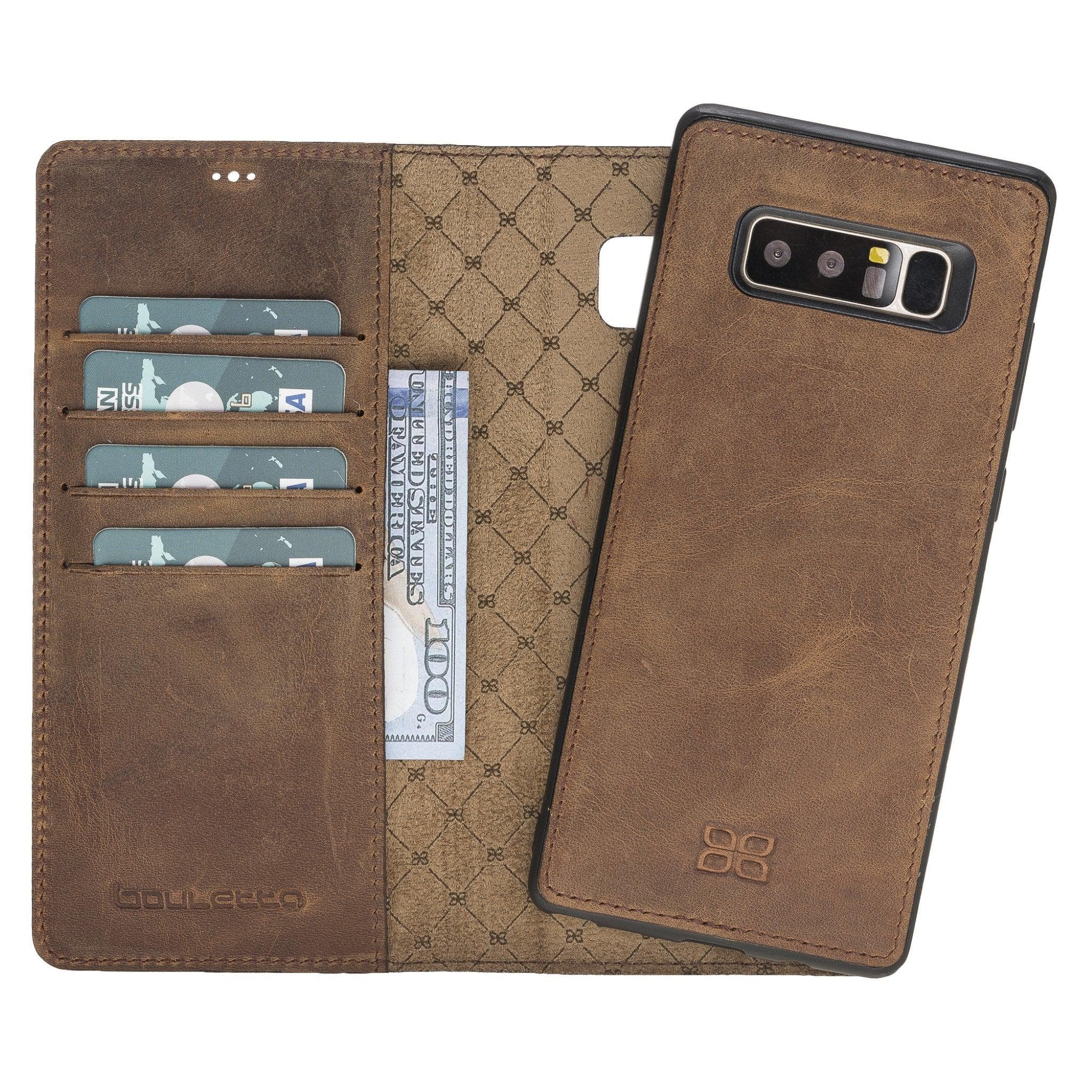 Samsung Galaxy Note 8 Leather Wallet Case Samsung Note 8 / Antic Brown Bouletta LTD