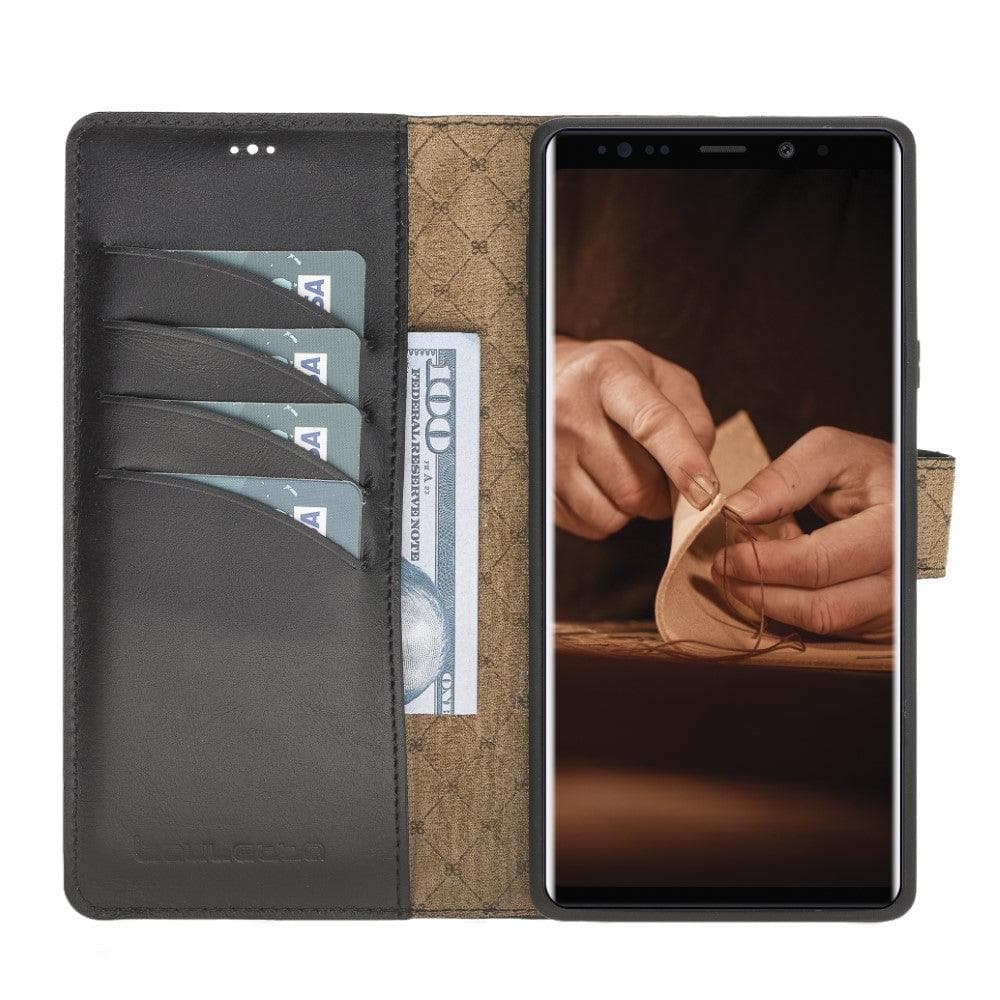 Samsung Galaxy Note 9 Series Detachble Leather Magic Wallet Case Samsung Note 9 / Rustic Black Bouletta