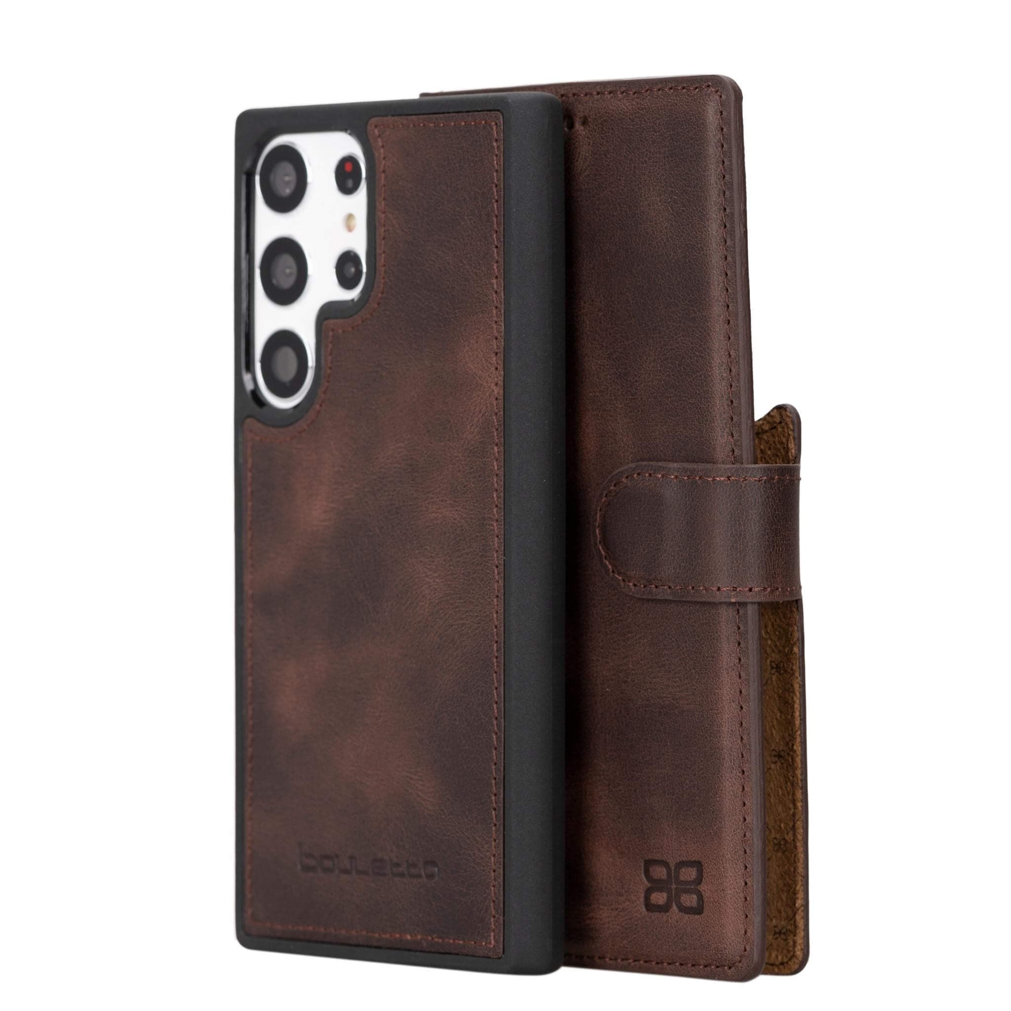 lv wallet case brown leather for samsung s23 ultra