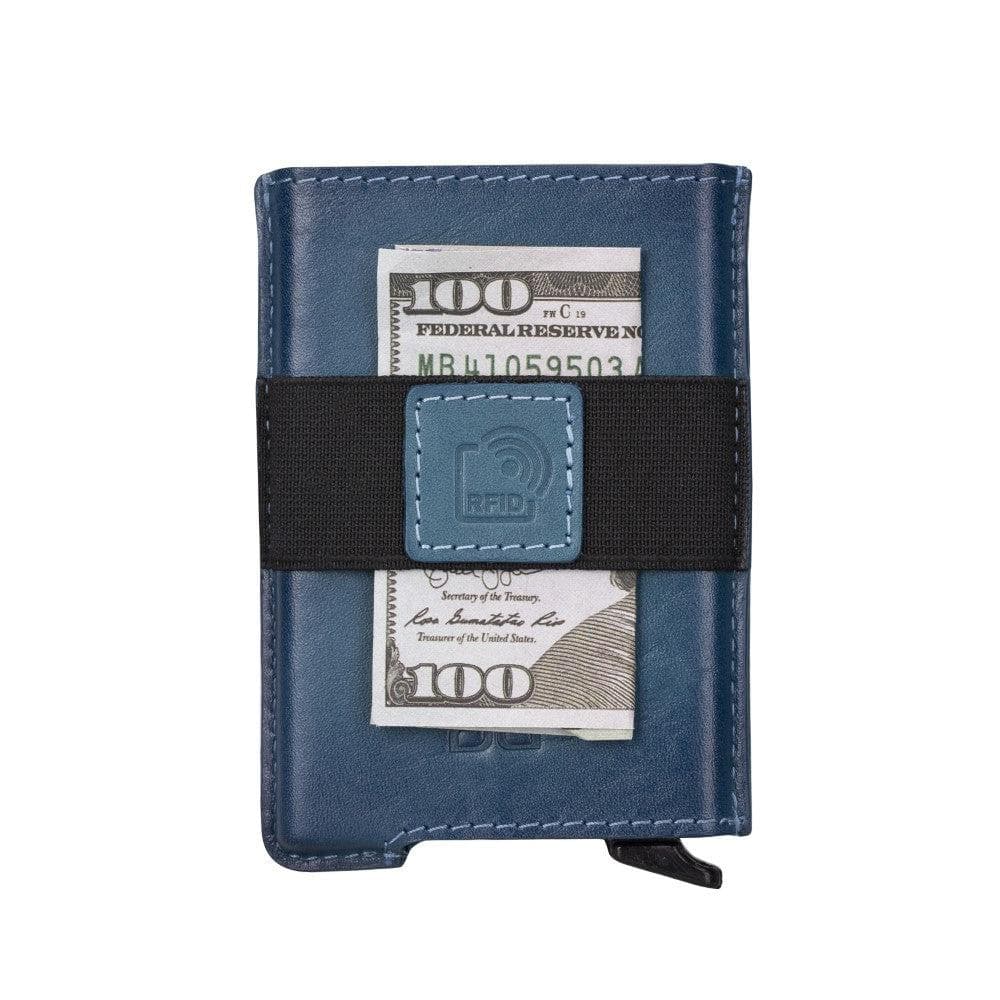 Thomson Leather Card Holder Burnished Blue / Leather Bouletta LTD