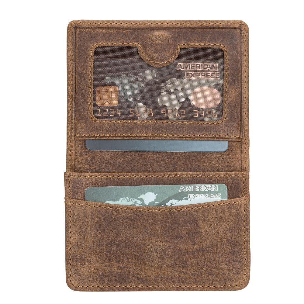 Toni Coin Leather Card Holder Antic Brown Bouletta Shop