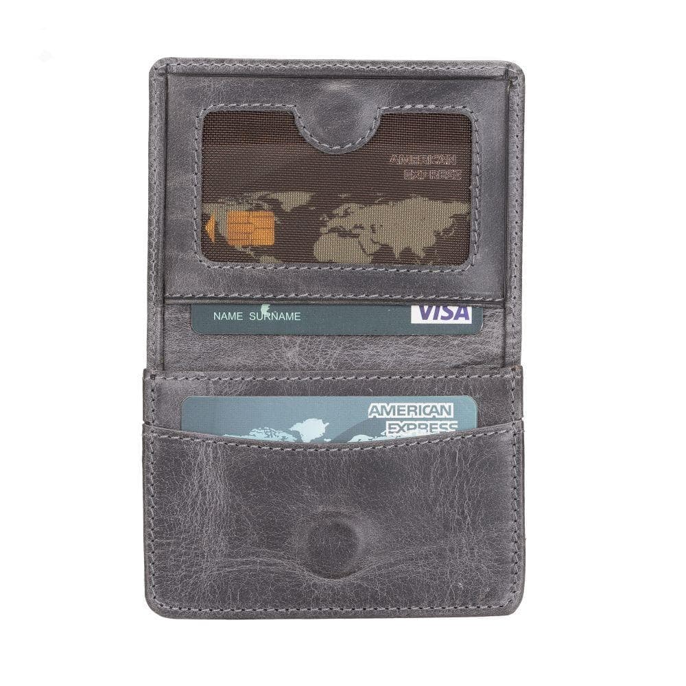 Toni Coin Leather Card Holder Tiguan Grey Bouletta Shop