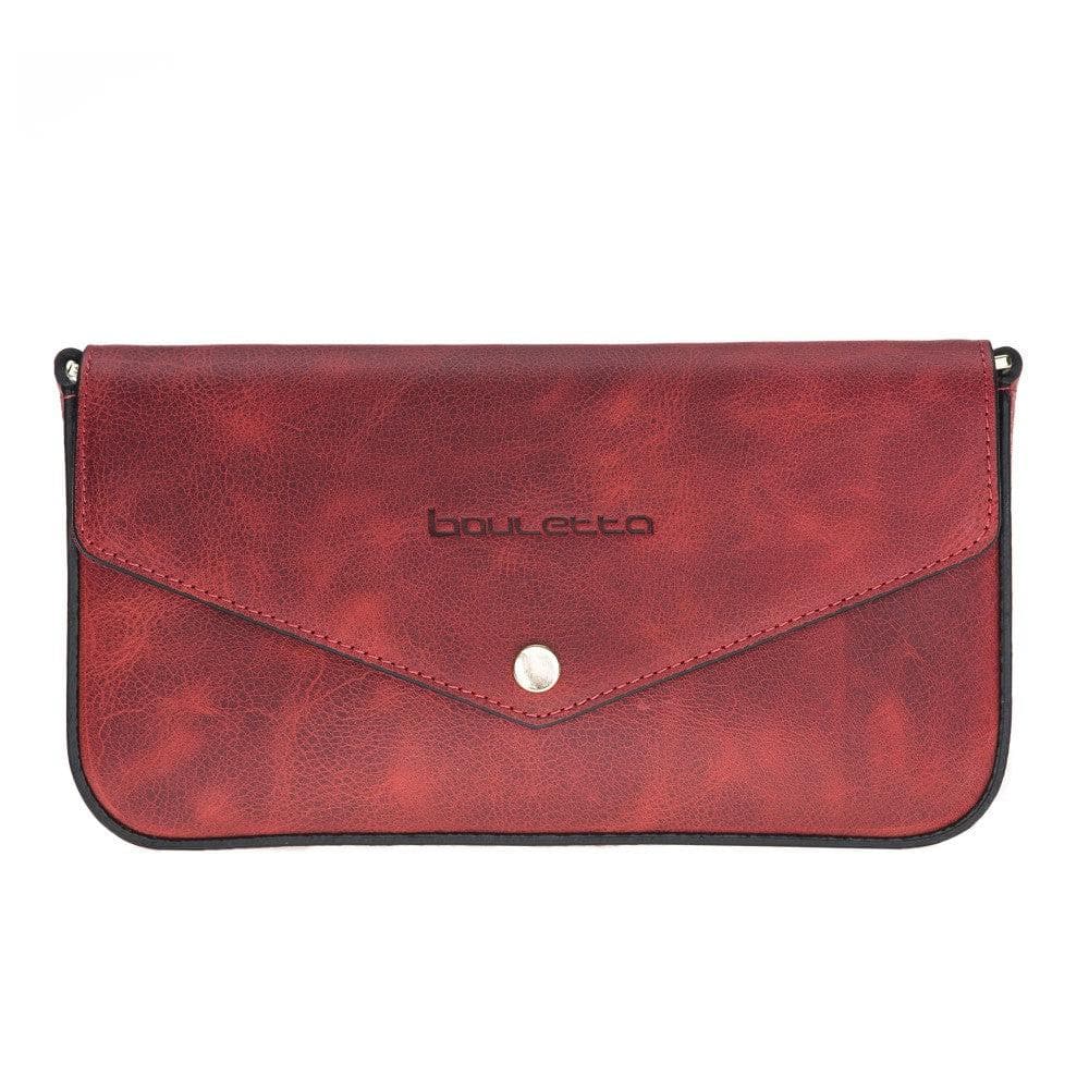 Tria Leather Women Clutch Bag Red Bouletta LTD