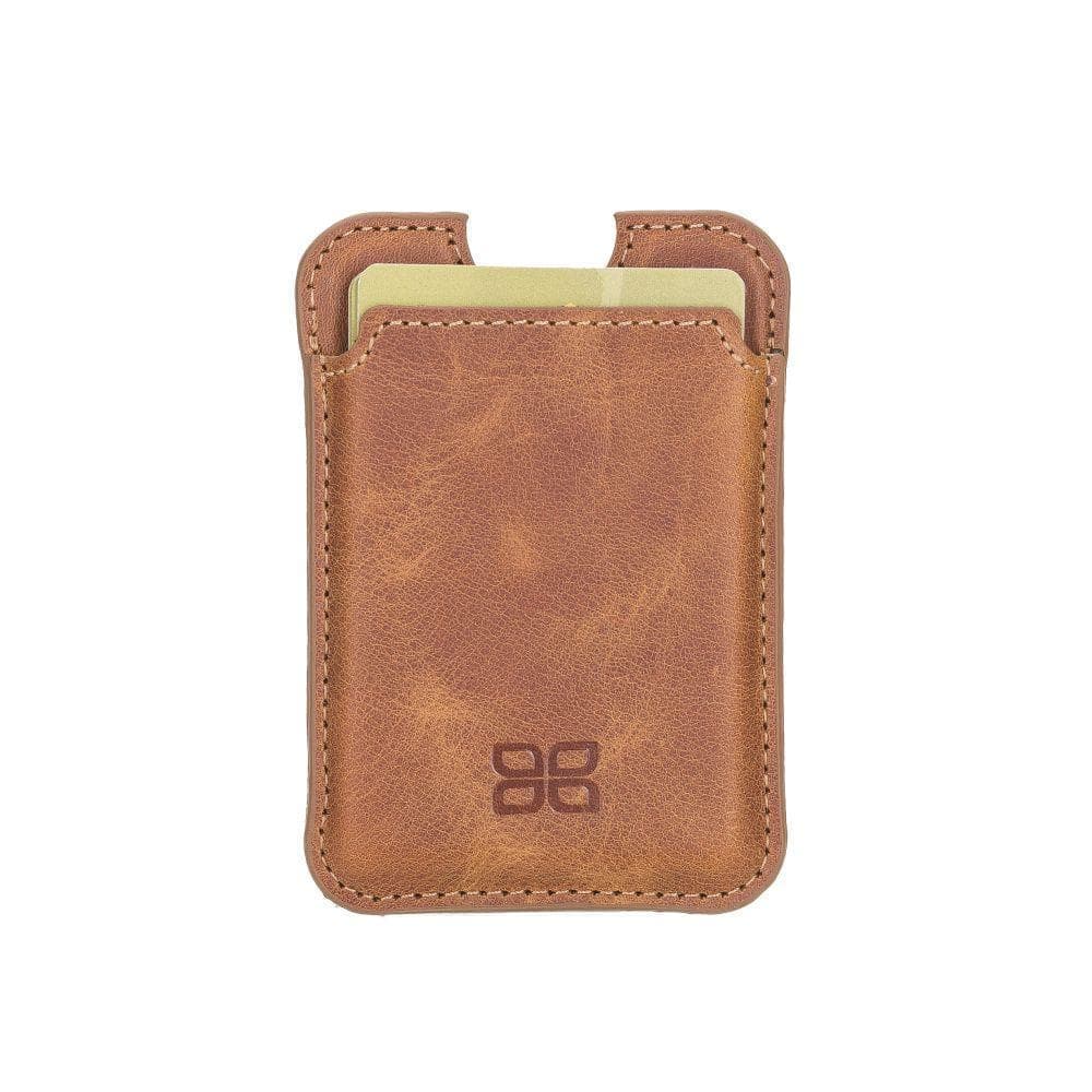 Maggy Magnetic Leather Card Holder Vegatable Tan Bouletta Shop