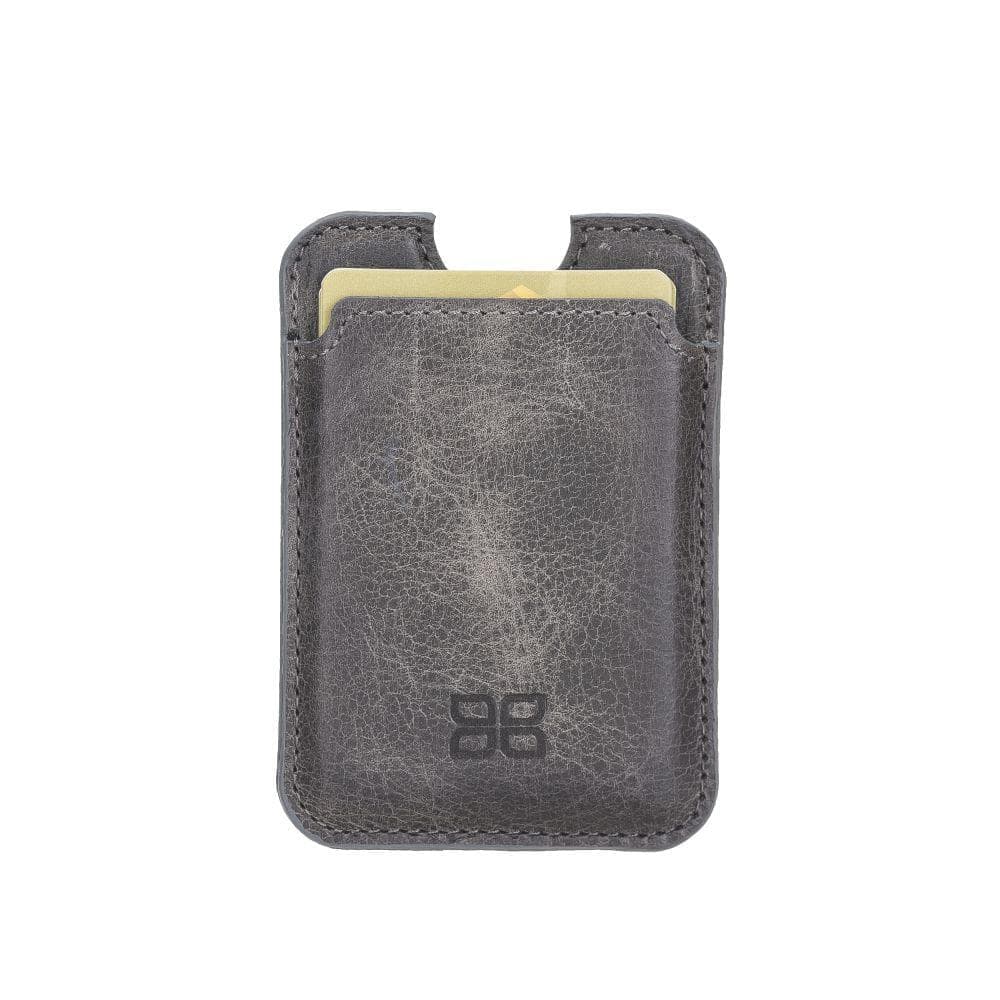 Maggy Magnetic Leather Card Holder Gray Bouletta Shop