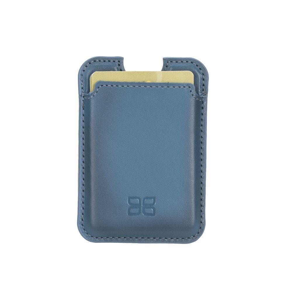 Maggy Magnetic Leather Card Holder Blue Bouletta Shop