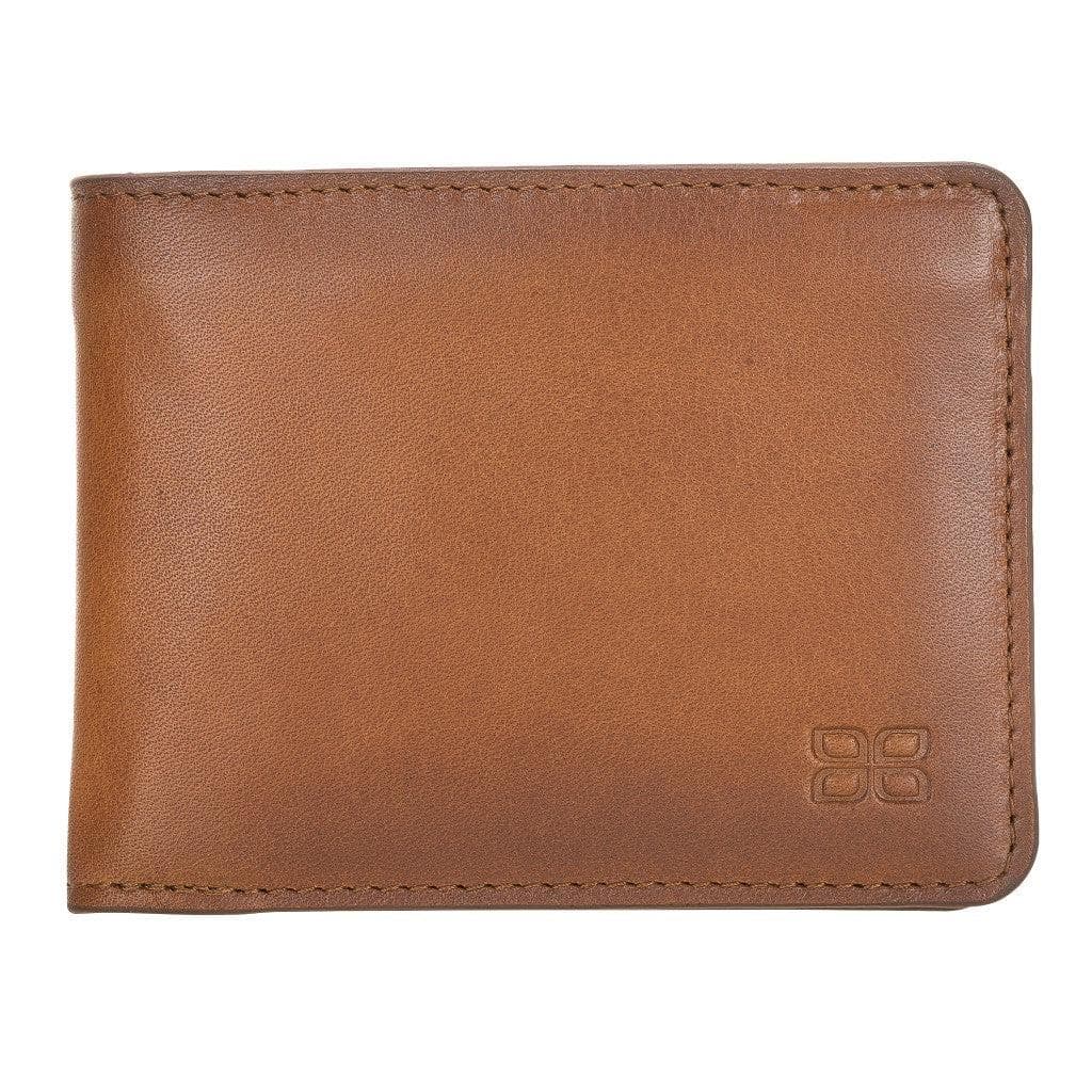 Pier Handmade and Personalised Genuine Leather Wallet for Men's Rustic Tan Bouletta LTD
